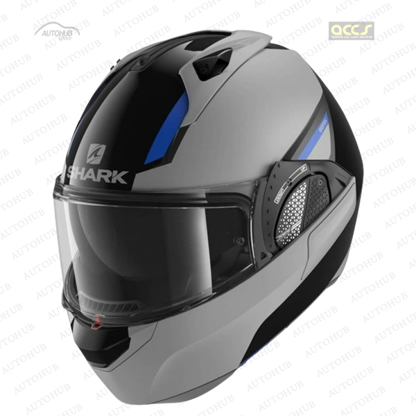Modular Motorcycle Helmet In Shark EVO GT BLANK Matt Black For Sale - View #4