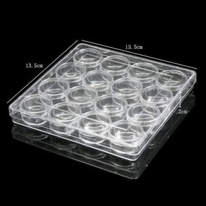 16 Grid Transparent Storage Box Diy Removable Clear Plastic Organizer with Lid Display Container Jewelry Nail Art Rhinestone Diamonds Earrings Bead Necklace