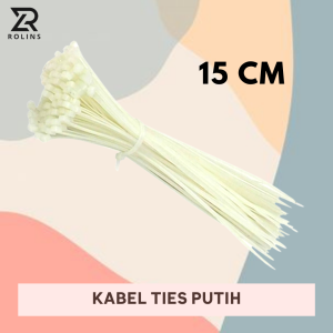 Kabel Tis 15 cm 100 mm Cable Ties Tie Nylon Nilon Kecil Putih 100 pcs