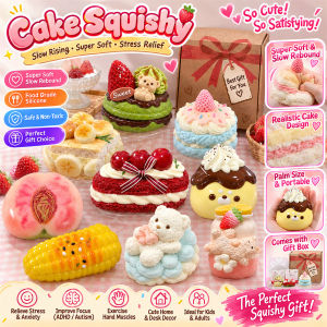 Cake Squishy Fidget Toy For Kids Cute Squishy Cake Fun Toys Christmas Gift Stress Reliever Toy
