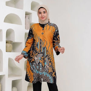 TUNIK BATIK WANITA ATASAN BAHAN HALUS DRESS CANTIK MOTIF MENARIK