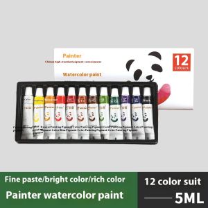 จิตรกรแบบพกพาขนาดเล็กรูปวาดสีน้ำ12/24สี5มล. ภาพวาดเฉพาะสำหรับนักเรียนศิลปะ