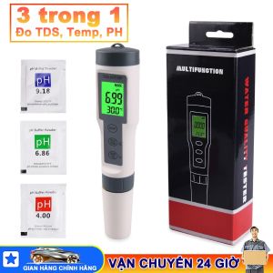Máy đo ph nước 5 Trong 1 Thử TDS/Ph/Nhiệt độ Bút Thử Nước TDS Bộ Cho Bể Nước UốngPH bể cá TDS nước uống Cây thủy canh