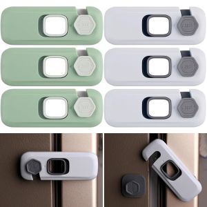 Sakolla Refrigerator Lock for Kids 6 Pack Fridge Locks with Strong 3M Adhesives Child Safety Locks for Doors Cabinet Drawers Refrigerator Oven Lock (Green+Grey)