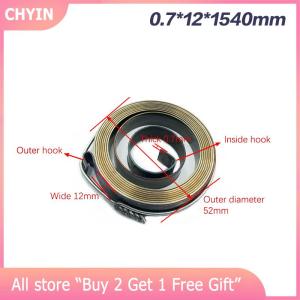 [COD] CHYIN 1Pc 0.7-1.5 Thickness 680-1540mm Length Spiral Flat Wire Torsion Spring Constant Force Extension Springs Bench Drill Scroll Spring