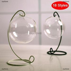 [COD] ourlove แขวนลูกบอลโปร่งใสแก้วดอกไม้ planter แจกัน Terrarium Landscape Container