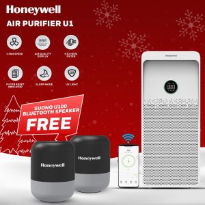 Honeywell Air Purifier For Home 5 Stage Filtration Covers 100m² PM 2.5 Level Display UV LEDWIFI H13 HEPA & Activated Carbon Filter removes 99.99% Pollutants Micro Allergens Air Touch - U1