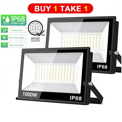 (BUY 1 TAKE 1) INXX LED Flood light IP66 Outside Waterproof Spotlight Daylight Outdoor Lighting10W 20W 30W 50W 100W 200W 300W 500W for Garden Street Wall For Home Yard Garden Flood Security Lamps Playground Basketball Court Patio Yard