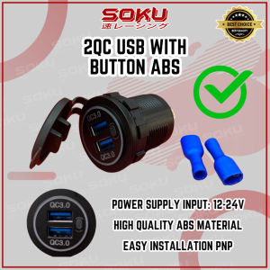 Universal Car 2Qc Usb Plot Power Supply 12V-24V Quick Charge For Toyota Honda Mazda Nissan Perodua Proton Hyundai Kia