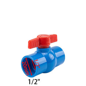 PVC Ball Valve 1/2 3/4 1 Inch Water Pipe Control Valve for Irrigation Plumbing Use