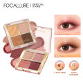 FOCALLURE 4 Shades Eyeshadow Palette High Pigment Silky Smooth. 