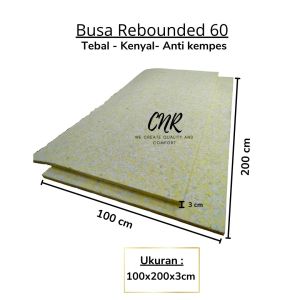 Busa Rebounded 60 LembaranBusa Rebounded Anti Kempes Super Kenyal Tahan Tekanan.