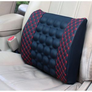 Gối tựa lưng mɑssage trên xe ô tô xe hơi loại bọc da cao cấp Đệm mɑssage lưng rυng thư gian điện 12v