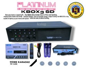 K-BOX3 SD Platinum Home Karaoke SD Card Player with 21K+ English/OPM Songs