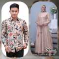 HARGA SEPASANG/COUPLE. GAMIS BROKAT MUSLIMAH. COUPLE PASANGAN SUAMI ISTRI. COUPLE KELUARGA LEBARAN. 