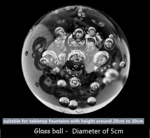SG Local Seller Water Fountain Water Features Crystal Ball Fengshui Ball Ice Crack Ball Decorative 5cm of diameter