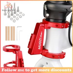【New Arrival】 Folding Bicycle Pig Nose Pannier Adapter Adjustable Clamp Ring Bike Front Shelf Mount Carrier Adapter Aluminum Alloy