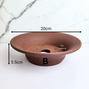 The Leaferie Bonsai Pot / Tray (Series 53) . Plant pot . Zisha . Flowerpot . Purple Sand Planter