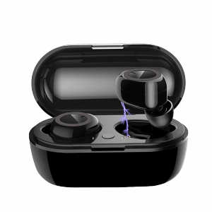 HQAi TWS Wireless Bluetooth Earphone Build-in Mic Headphones Touch Control 9D Stereo Headset Hi-fi Sound Earphones for All Phone