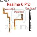 สำหรับ OPPO Realme 6 Pro ชิ้นส่วนอะไหล่ปุ่มปรับสายที่ปรับเสียงขึ้นลงเปิด/ปิดสวิตช์เปิดปิดด้านข้าง. 