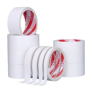 White Double-Sided Tape High Viscosity Temperature Resistant Hot Melt Double Sided Adhesive Tape for Small Cards Life Office DIY