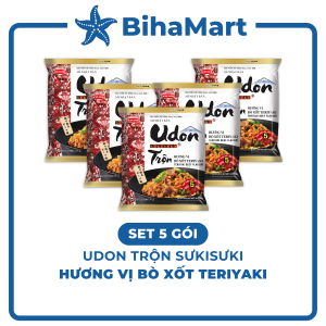 [SET 5 GÓI] - ACECOOK - Mì Udon trộn Sưkisưki bò xốt Teriyaki (82g/gói) - Mì Udon trộn Sukisuki hương vị bò xốt Teriyaki - Mì ăn liền Udon Sưki Sưki Nhật Bản sản xuất tại Việt Nam