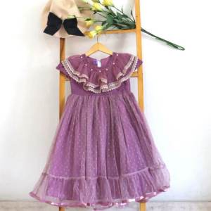 Gaun Mewah Salsa Dress Gaun Pesta Anak Perempuan Tile Polkadot / Gaun Salsa Mewah Dress Ulang Tahun Terlaris Usia 3 Sampai 10 Tahun / Arsyad Kiss Fashion