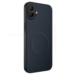 เคสโทรศัพท์มีลายแม่เหล็ก SamsungA06คาร์บอนไฟเบอร์สำหรับ Samsung A06 A05ปลอก06 4G 5G สำหรับฝาแข็งด้านหลังป้องกันการกระแทก