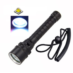 Paket Senter Selam LED T6 Scuba Dive Waterproof 200M 3000 Lumens Paket Lengkap Senter Bawah Laut 4PCS Baterai Dan Adaptor Cas Senter Diving Senter Snorkling Senter Penyelam Best Seller COD