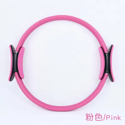 Pilates Ring Yoga Fitness Ring Circle 38cm Double Handle Sports Magic Yoga Circles Resistance Elasticity Yoga Ring Circle For Home Fitness Toning Thighs Abs And Legs Inner Thigh 普拉提瑜伽环
