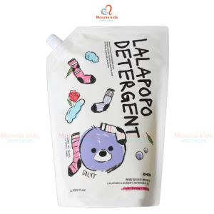 Nước giặt quần áo trẻ em K-mom Lalapopo túi 1.3L xà phòng giặt thuần chay Hàn Quốc - Monnie Kids