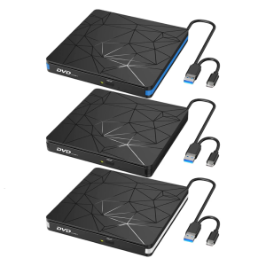 Fast Speed USB 3.0 Type C External Disc Reader Drive Multiple Format Support for Laptop Desktop Computer