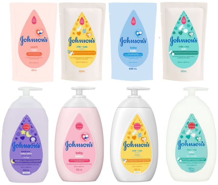 Johnson's Baby Bath Refill Pack 600ml l Lotion 500ml Peach / Baby Bath