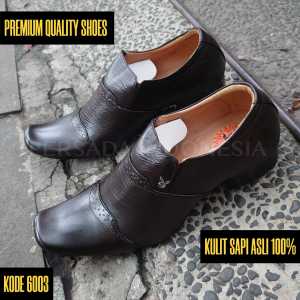 SEPATU PANTOFEL FORMAL PRIA ( GARANSI KULIT SAPI 100% ) MODEL 6004 HITAM ( PREMIUM HIGH QUALITY )