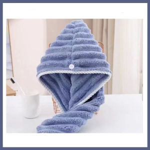 Quick-drying Absorbent Dry Hair Cap For Women Thick Microfiber Head Towel Coral Velvet Hair-drying Cap Bathroom Accessories