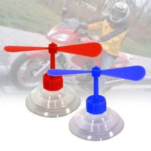 LAOO วัยเด็ก รถจักรยานยนต์ กับตัวดูด จักรยาน ตกแต่งหมวกกันน็อคเด็ก แมลงปอไม้ไผ่ พัดลมติดหมวก อุปกรณ์ตกแต่งหมวกกันน็อค