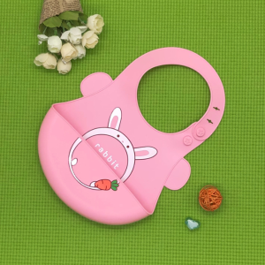 Murah Banget - Baby Slabber Motif Hewan / Baby Bib Silicone Waterproof / Celemek Makan Bayi Bahan Silikon