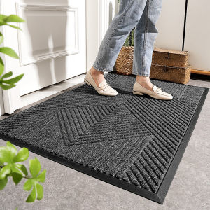 Door Mat Entrance Floor Mat Front Door Mats Outdoor Rubber Carpets Dustproof Welcome Rug Indoor Carpet Household Entryway Wear-Resistant and Non-Slip Foot Pad Bathroom Hallway Rugs Hotel Mall Gate Entry Door Mat