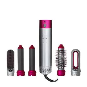 Cross-Border Multifunctional Warm-Air Comb Electric Hair Dryer Modeling Five-in-One Hairdressing Comb Straight Comb Hair Curler US Regulations European Regulations