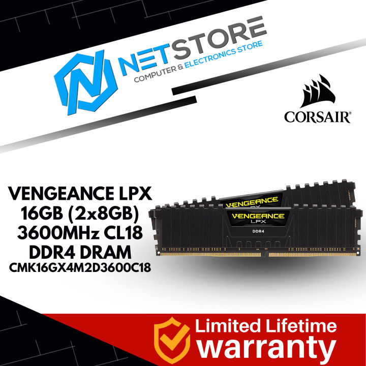 CORSAIR VENGEANCE LPX 16GB (2x8GB) DDR4 3600Mhz C18
