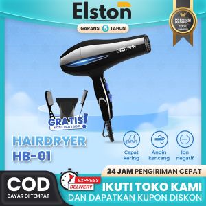 Elston Hair Dryer Pengering Rambut Profesional Cold hot wind pengering Haircare HB-01
