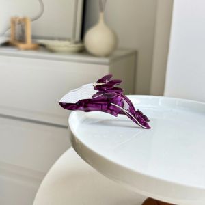 Acetate Whale Hair Claw Clip Cute Blue Whale Shark Clip for Women Half-Up Bun Ponytail 8cm Ocean Style Hair Accessory