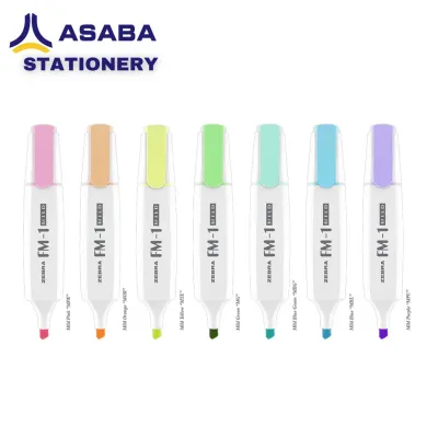 Asaba Stationery - Highlighter Pen Penanda Warna Zebra FM-1 Mild