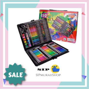 CRAYON ART SET PENSIL WARNA / COLOURING SET 86PCS 150PCS / Oil Pastel/ Pensil Warna Set Alat Menggambar Mewarnai Melukis Anak
