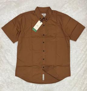 KEMEJA POLOS HIJAU SAGE KEMEJA PRIA LENGAN PENDEK CEMEJA KERJA BAHAN KATUN