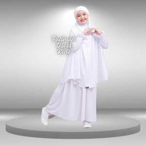 Gamis Anak Perempuan full set french khimar New Fatimah Set by kids SMLXL XXL DAN XXXL/gamis anak perempuan 1 sampai 11 tahun