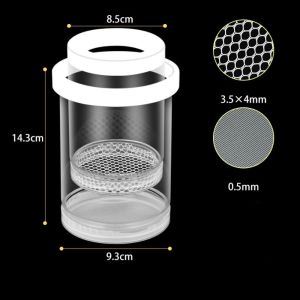 CREATIVE PAVILION Shrimp Guppy Floating Hatching Box Transparent Plastic Mesh Fish Hatchery Incubator Breeder Box Durable Aquarium Breeder Floating Fish Breeding Isolation Box Fish Tank