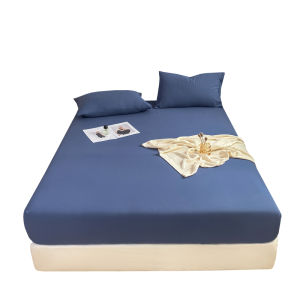 Dansunreve Plain Bedsheet Colorful Japanese Style Queen/King Fittedsheet Single/Super Single Washed Cotton Fitted Sheet