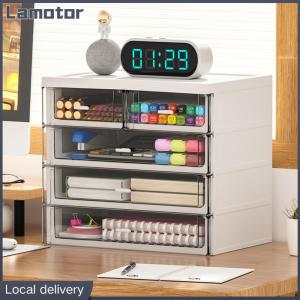 4 Tier Stackable Desk Organizer W/ 5 Drawers Desk Drawer Organizer Stackable Desk Storage Box for Desk Office Home