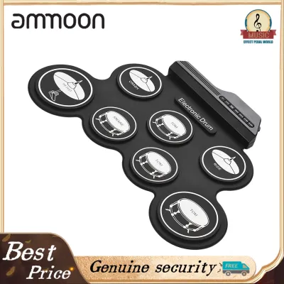 Compact Size USB Roll-Up Silicon Drum Set Digital Electronic Drum Kit 7 Drum Pads with Drumsticks (Local delivery 2 days arrival)